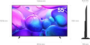 Samsung 55 Inch QLED TV, Q6F, 4K, Q4 Lite Processor, 100% Color Volume with Quantum Dot, Samsung Knox Security, Endless Free Content, Smart TV, QA55Q6FAAUXZN (2025 - UAE Version)